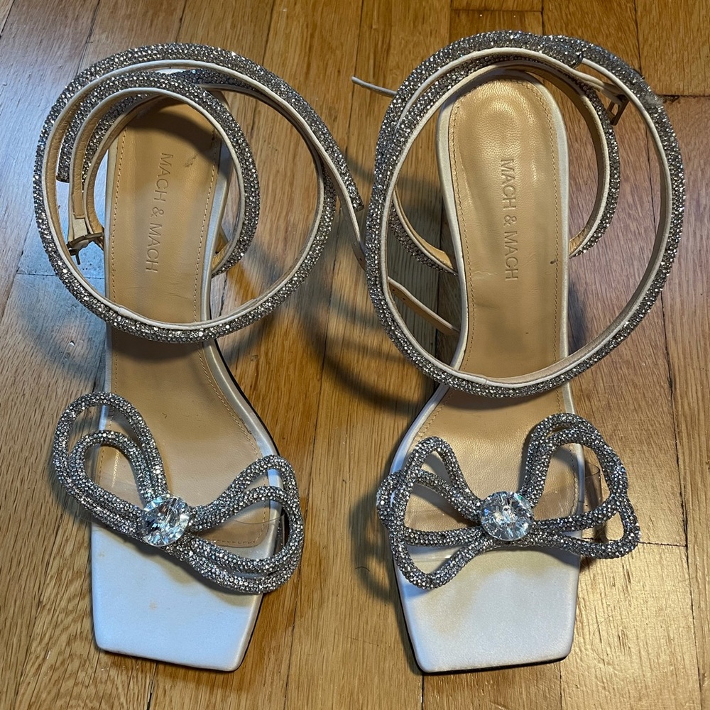 Mach&Mach Pvc Crystal Bow Heel - image 3